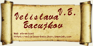 Velislava Bačujkov vizit kartica